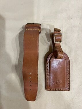 Louis Vuitton Luggage tag with Buckle Strap.